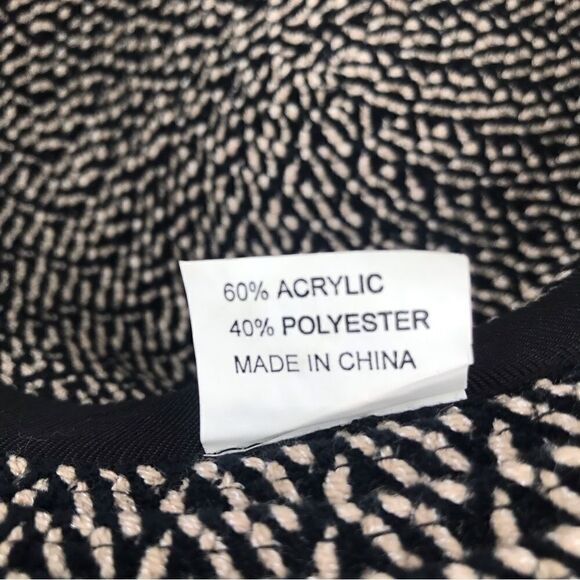 Black Tan Soft Woven Marled Tweed Fall Winter Hat - Picture 11 of 11